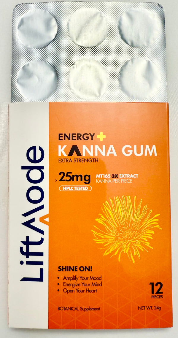 Kanna Energy+ Gum (Energy+ Extra Strength)