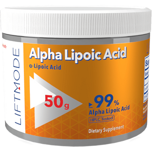 Alpha-Lipoic Acid powder 50 gram container.