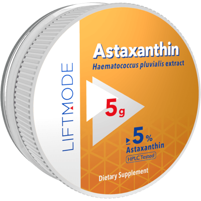 Astaxanthin 5% Powder 5 gram container.