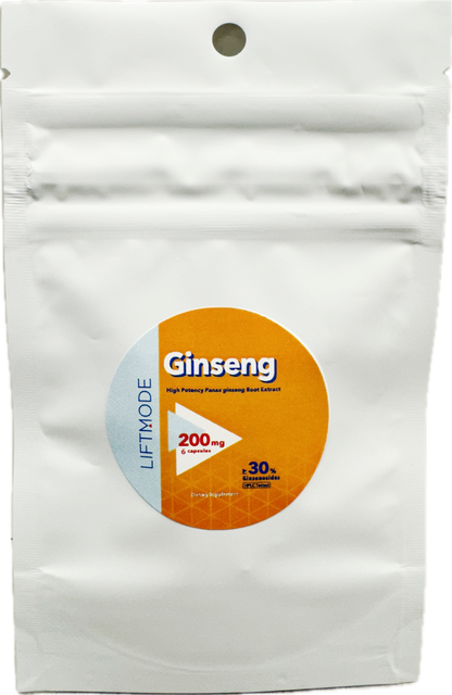 Ginseng 200mg (Potent Asian Panax Ginseng Extract) Capsules