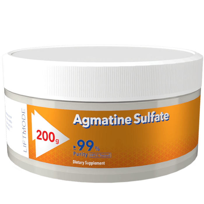 Agmatine Sulfate Powder 200 gram container.